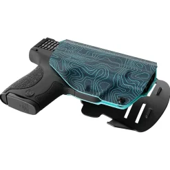 We The People Holsters Aqua Topographic Map Custom Printed Holster - OWB Kydex Holster New