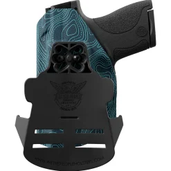 We The People Holsters Aqua Topographic Map Custom Printed Holster - OWB Kydex Holster New