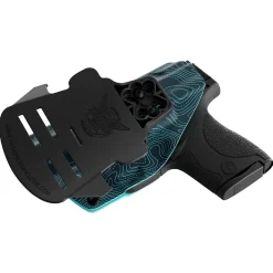 We The People Holsters Aqua Topographic Map Custom Printed Holster - OWB Kydex Holster New