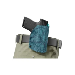 We The People Holsters Aqua Topographic Map Custom Printed Holster - OWB Kydex Holster New