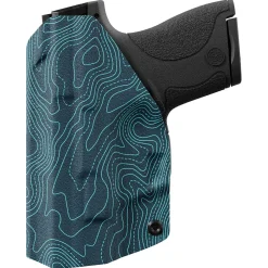 We The People Holsters Aqua Topographic Map Custom Printed Holster - IWB Kydex Holster