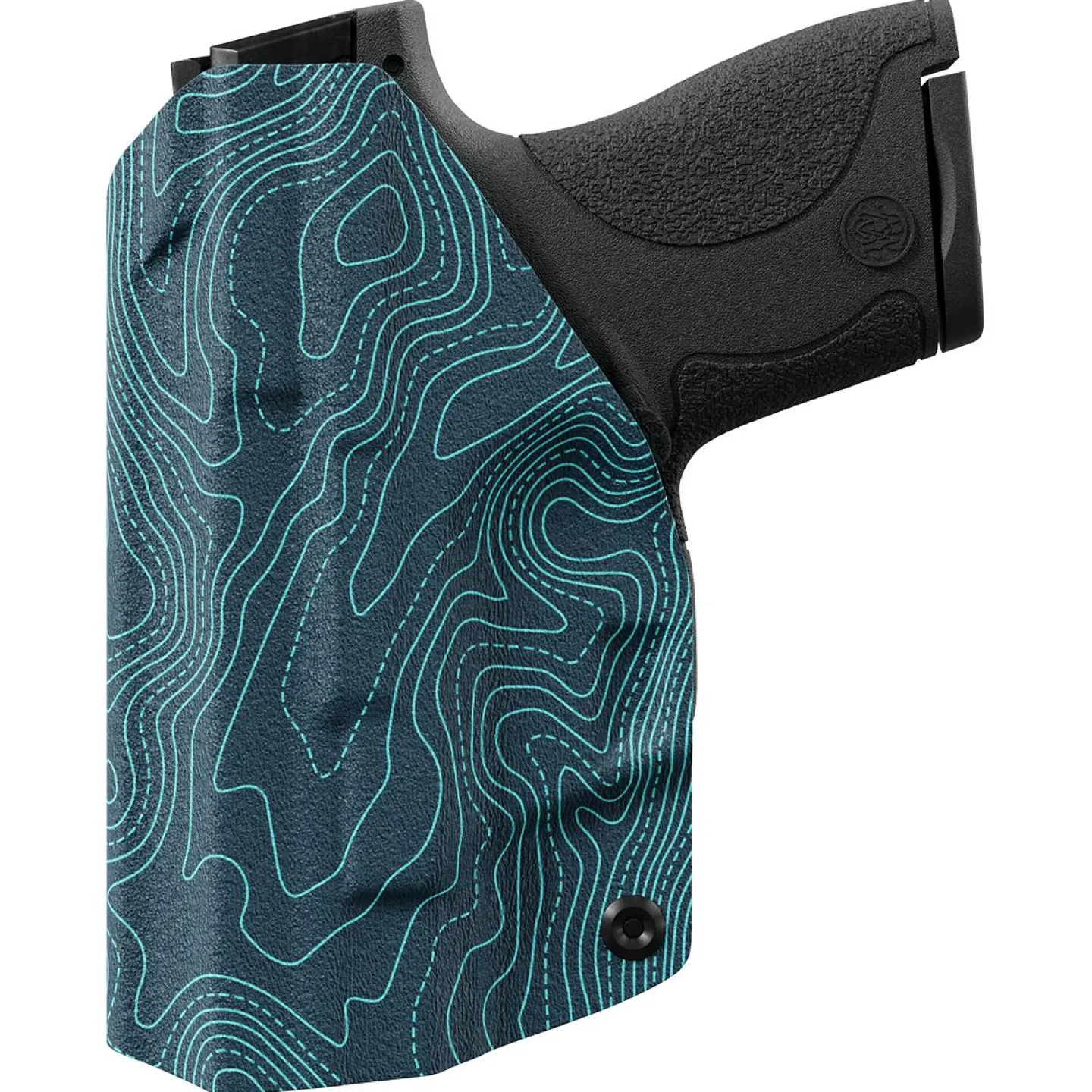 We The People Holsters Aqua Topographic Map Custom Printed Holster - IWB Kydex Holster
