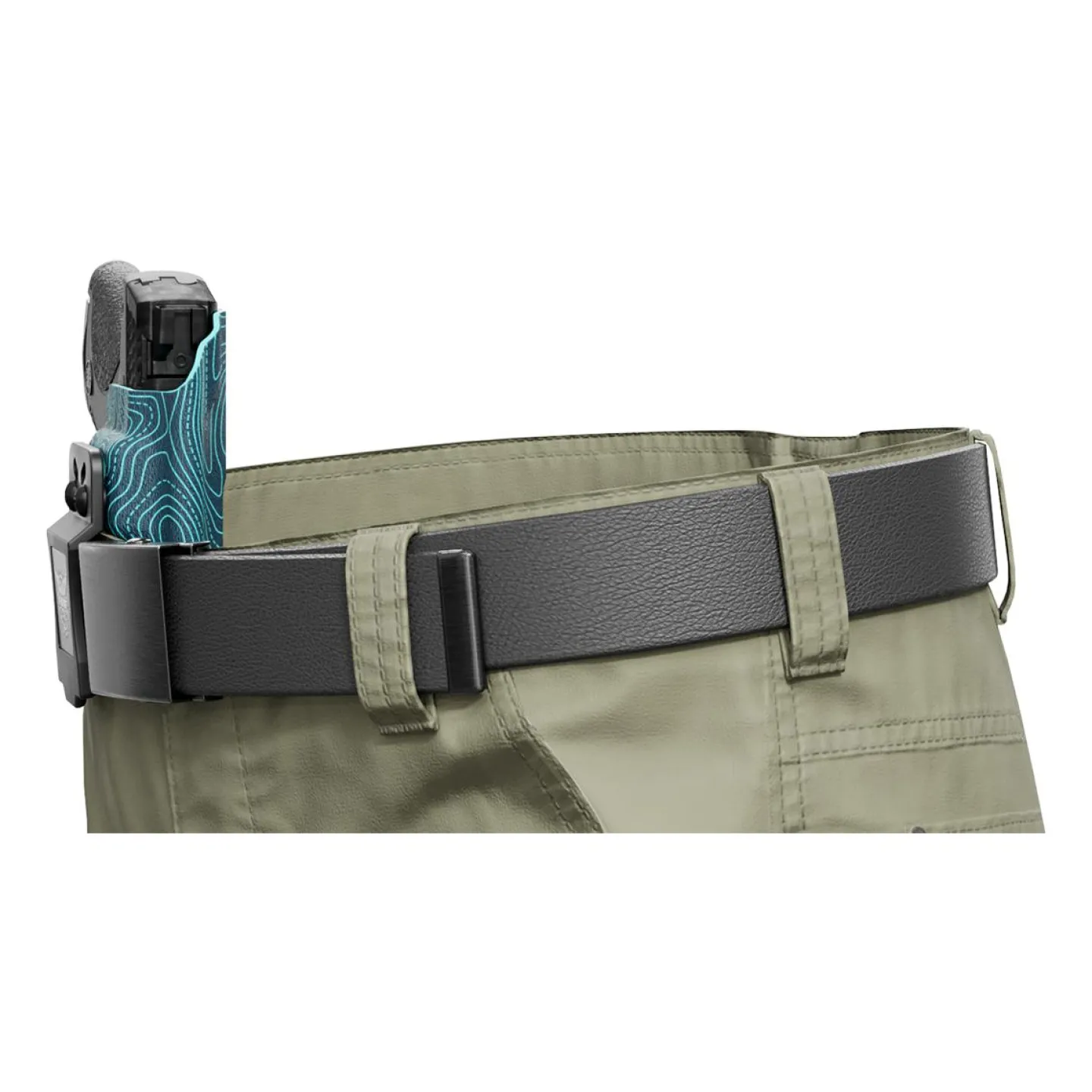 We The People Holsters Aqua Topographic Map Custom Printed Holster - IWB Kydex Holster