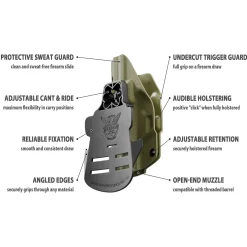 We The People Holsters Army Green Custom Printed Holster - OWB Kydex Holster New