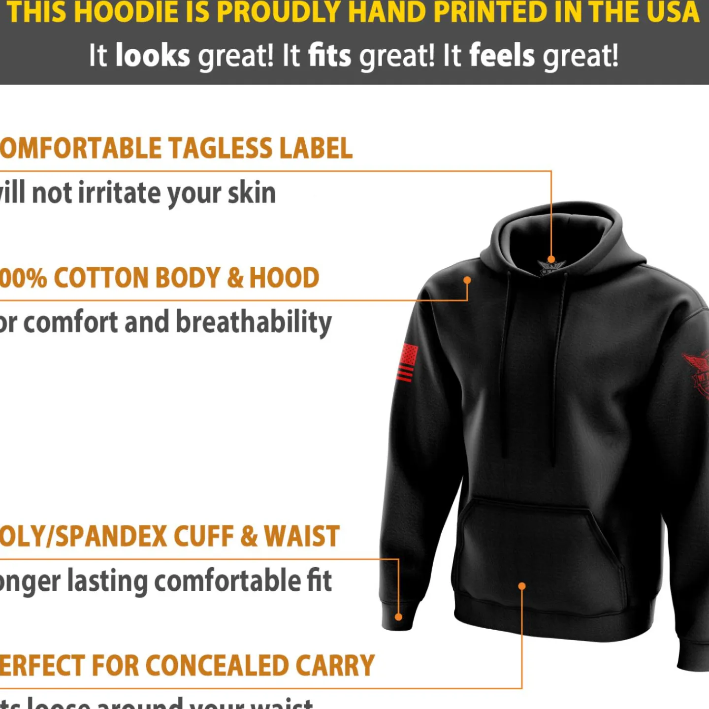 We The People Holsters Basic - + Red Hoodie Black Online
