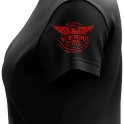 We The People Holsters Basic - + Red Women's Short Sleeve Shirt Black Sale