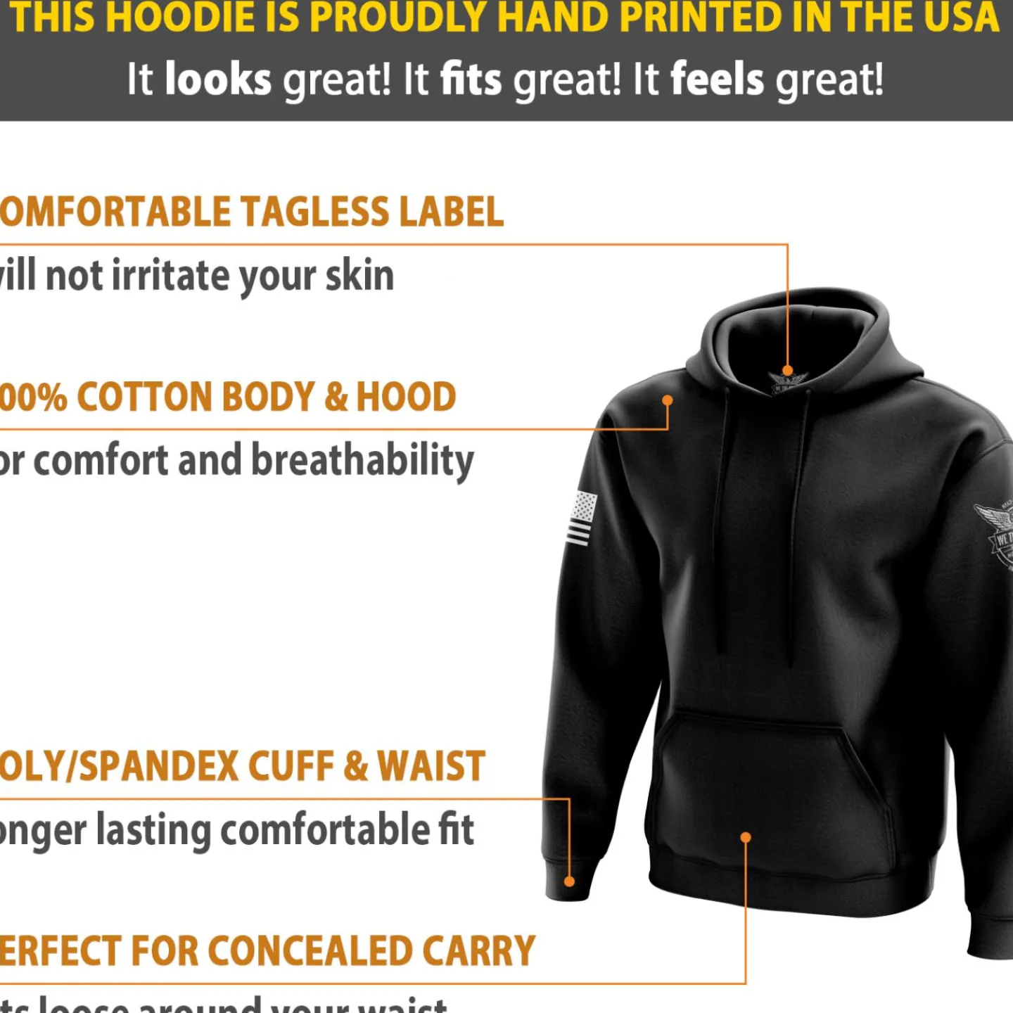 We The People Holsters Basic - + White Hoodie Black Sale