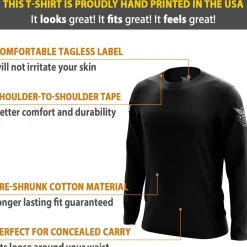 We The People Holsters Basic - + White Long Sleeve Shirt Black Clearance