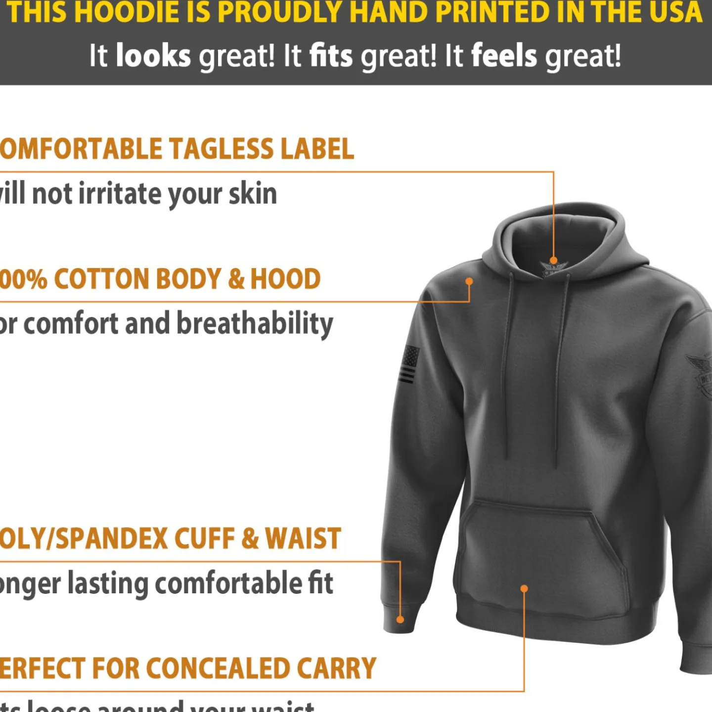We The People Holsters Basic - + Black Hoodie Charcoal Best