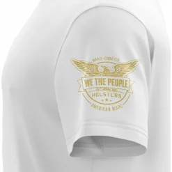 We The People Holsters Basic - + Gold Short Sleeve Shirt White New