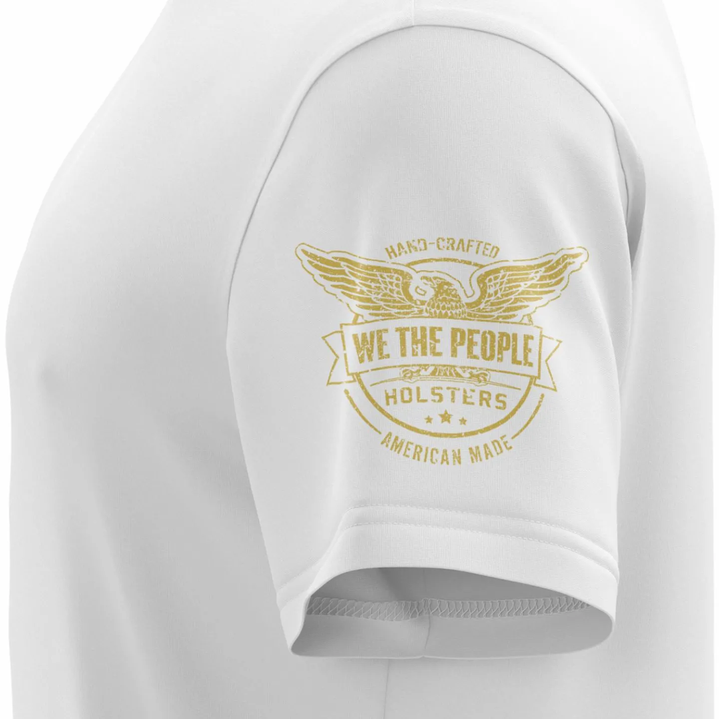 We The People Holsters Basic - + Gold Short Sleeve Shirt White New