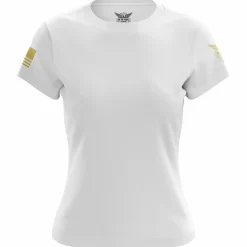 We The People Holsters Basic - + Gold Women's Short Sleeve Shirt White