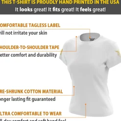 We The People Holsters Basic - + Gold Women's Short Sleeve Shirt White