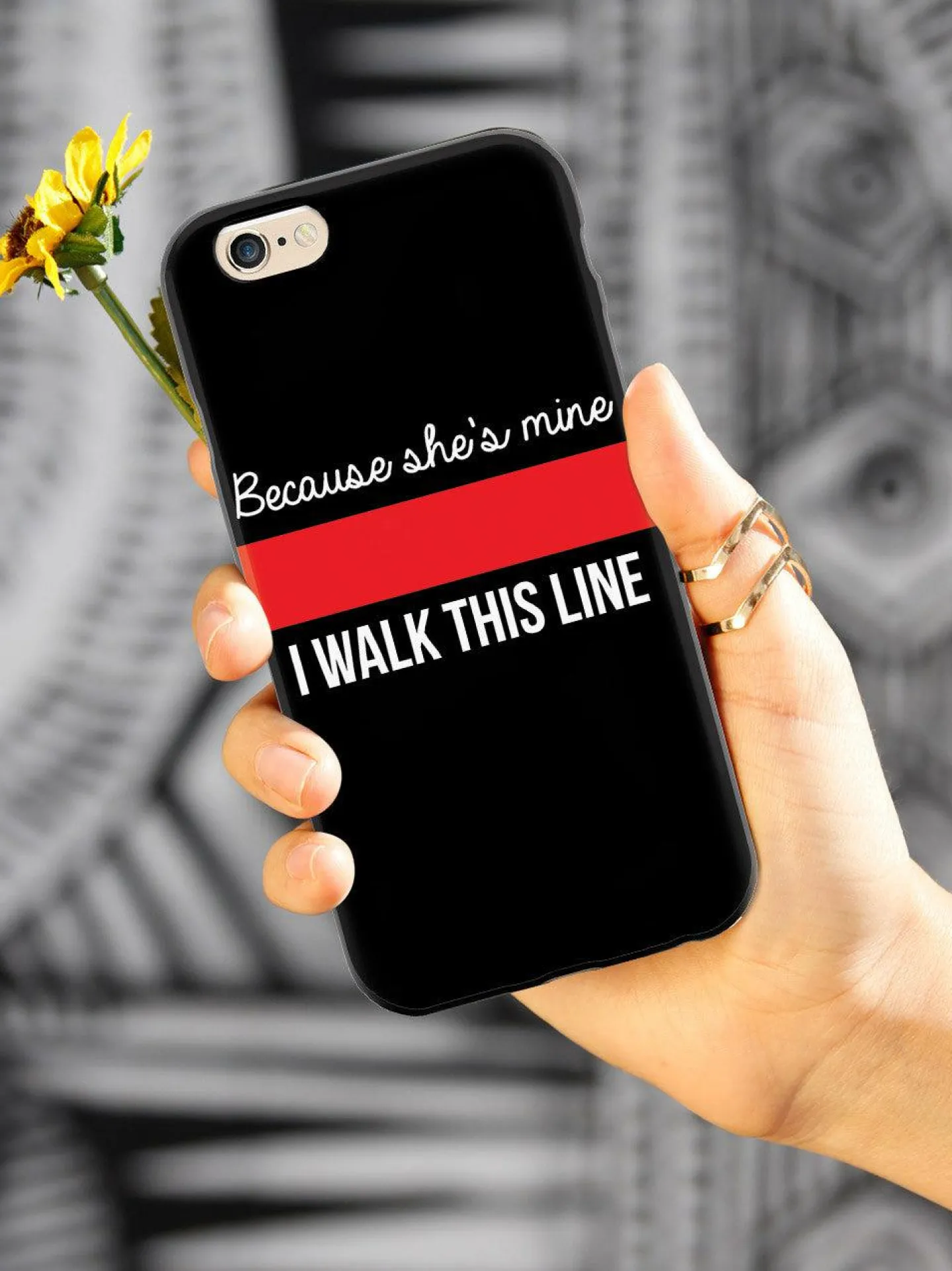 We The People Holsters Because She's Mine - Firefighter Thin Red Line Case New