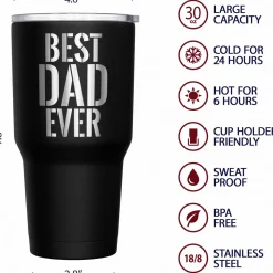 We The People Holsters Best Dad Ever Stainless Steel Tumbler Hot