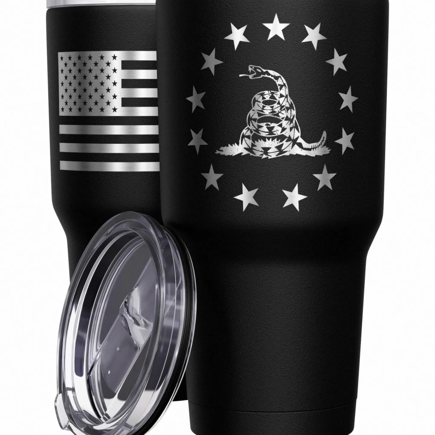 We The People Holsters Betsy Ross Gadsden Flag + American Flag Stainless Steel Tumbler Online