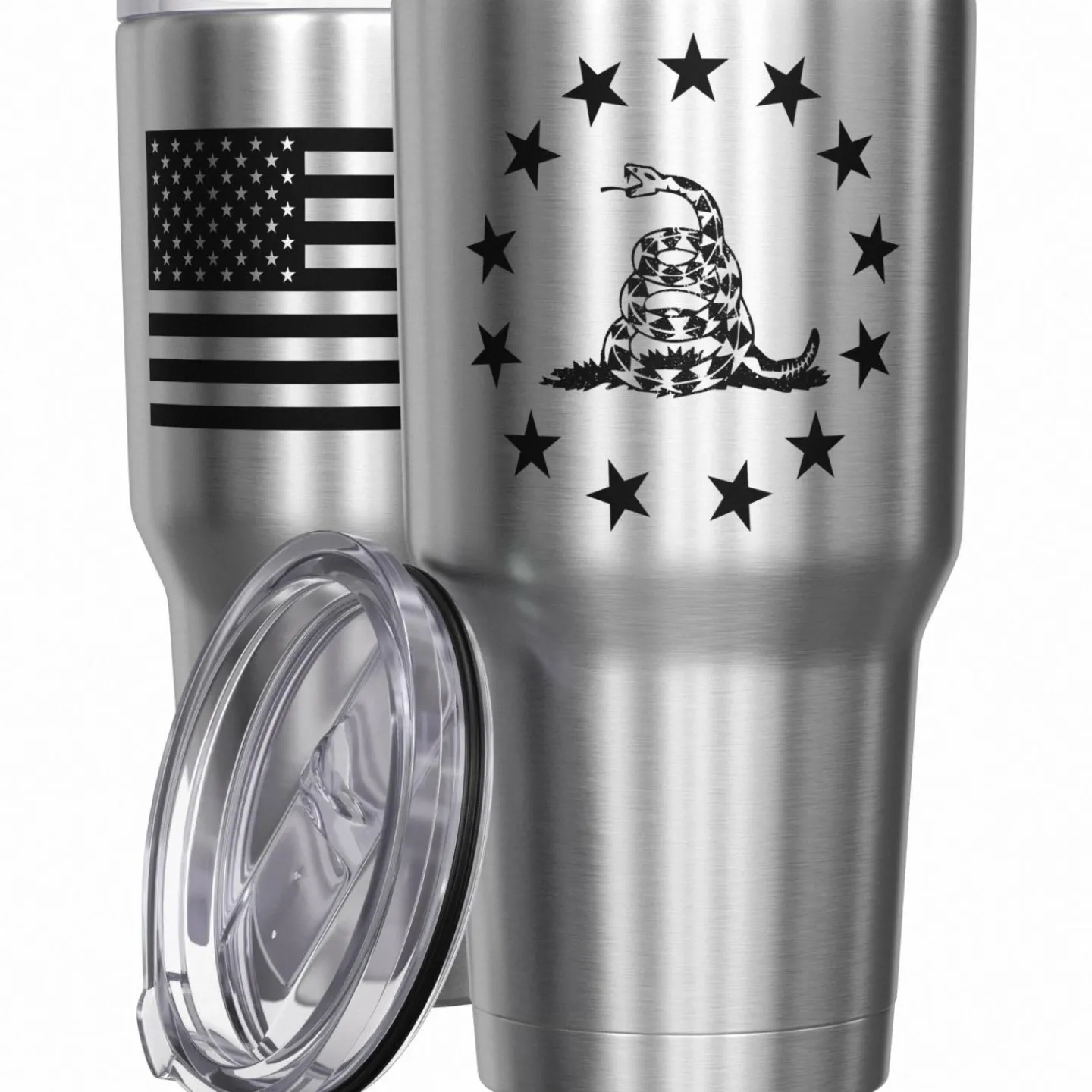 We The People Holsters Betsy Ross Gadsden Flag + American Flag Stainless Steel Tumbler Online