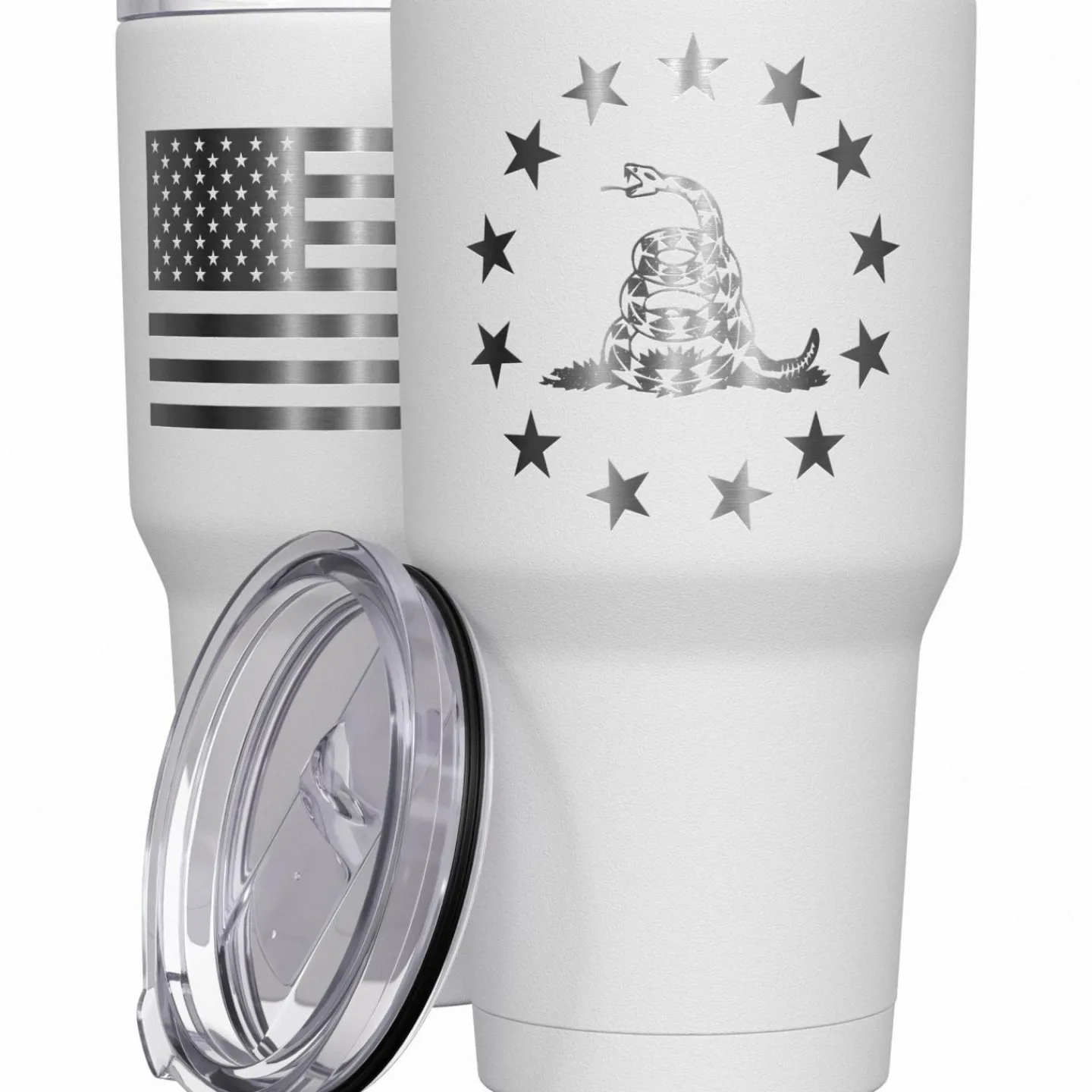 We The People Holsters Betsy Ross Gadsden Flag + American Flag Stainless Steel Tumbler Online
