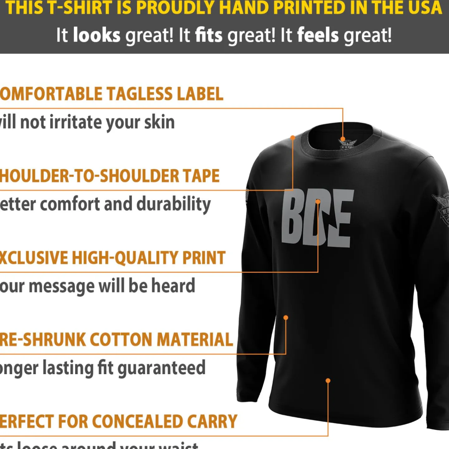 We The People Holsters Big Dad Energy Long Sleeve Shirt Black Outlet