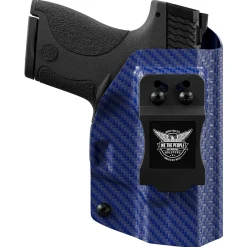 We The People Holsters Blue Carbon Fiber Custom Kydex IWB Holster for Concealed Carry Clearance