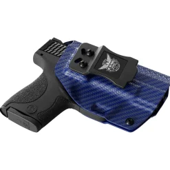 We The People Holsters Blue Carbon Fiber Custom Kydex IWB Holster for Concealed Carry Clearance