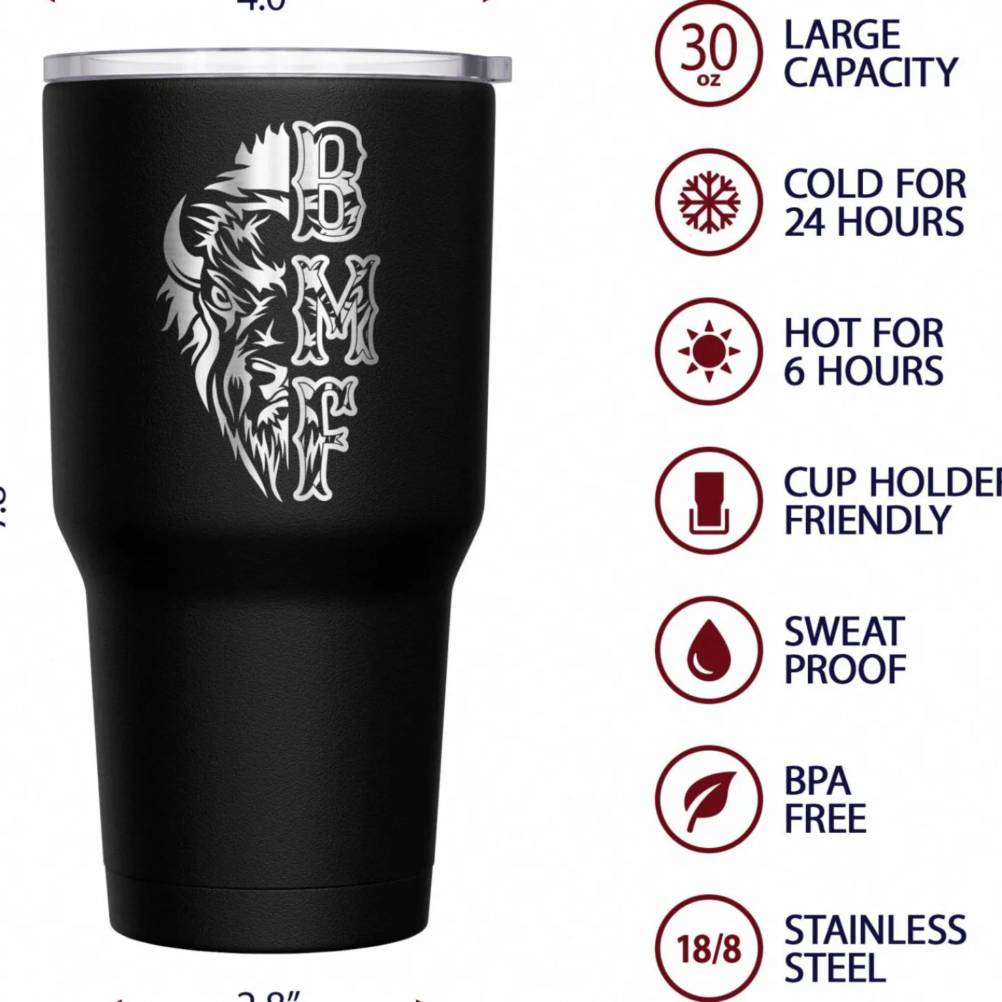 We The People Holsters BMF Bison Stainless Steel Tumbler Discount