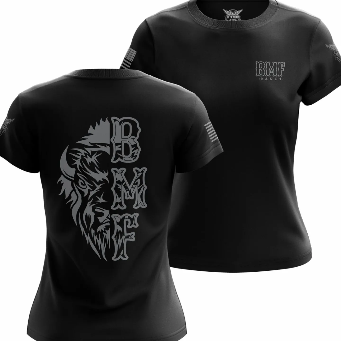 We The People Holsters BMF Bison Women's Short Sleeve Shirt Black Clearance
