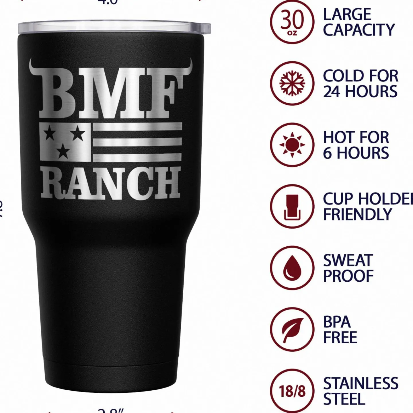 We The People Holsters BMF Ranch Flag Stainless Steel Tumbler Online