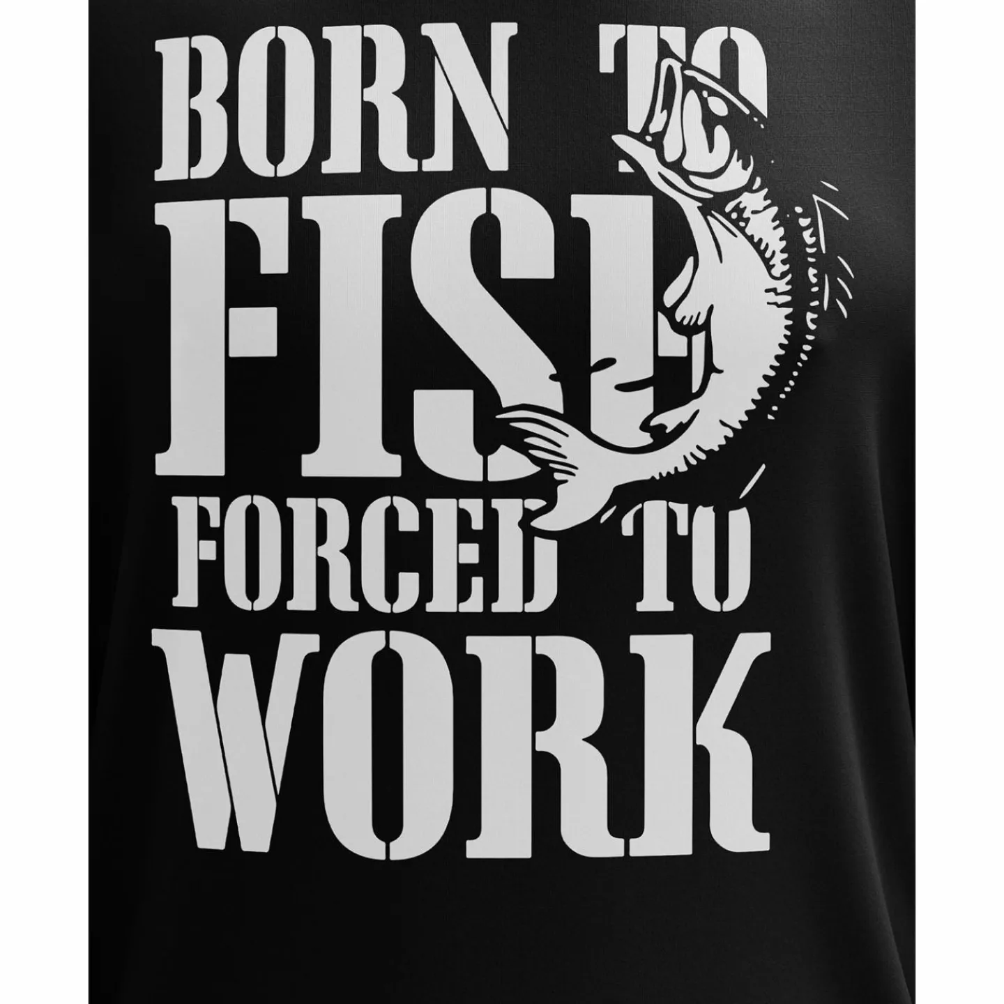 We The People Holsters Born to Fish Forced to Work Long Sleeve Shirt Black Sale