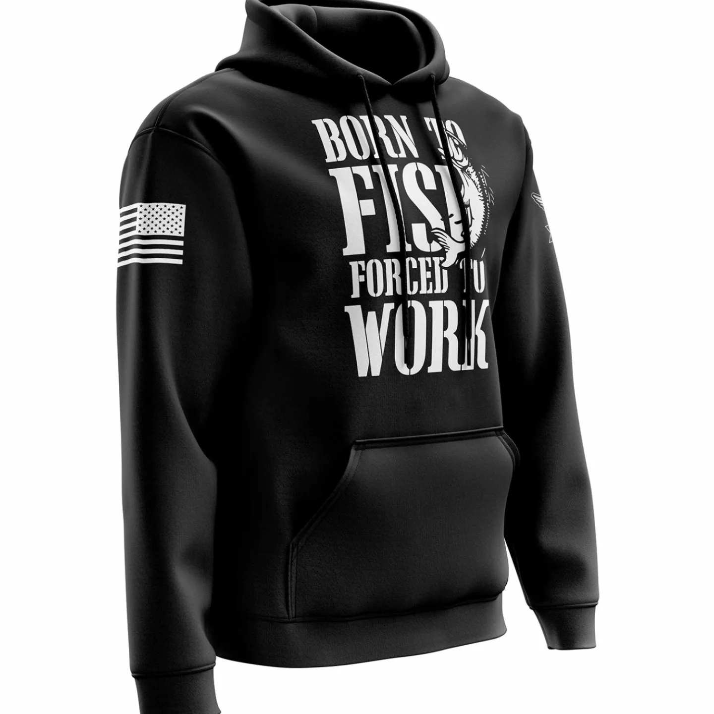 We The People Holsters Born to Fish Forced to Work Hoodie Black Best