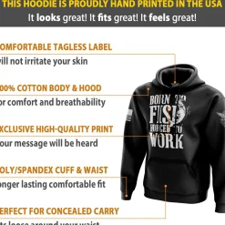 We The People Holsters Born to Fish Forced to Work Hoodie Black Best