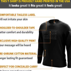 We The People Holsters Bullet Flag Long Sleeve Shirt Black Hot