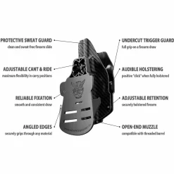 We The People Holsters Carbon Fiber Kydex OWB Paddle holster Custom Designed Paddle New