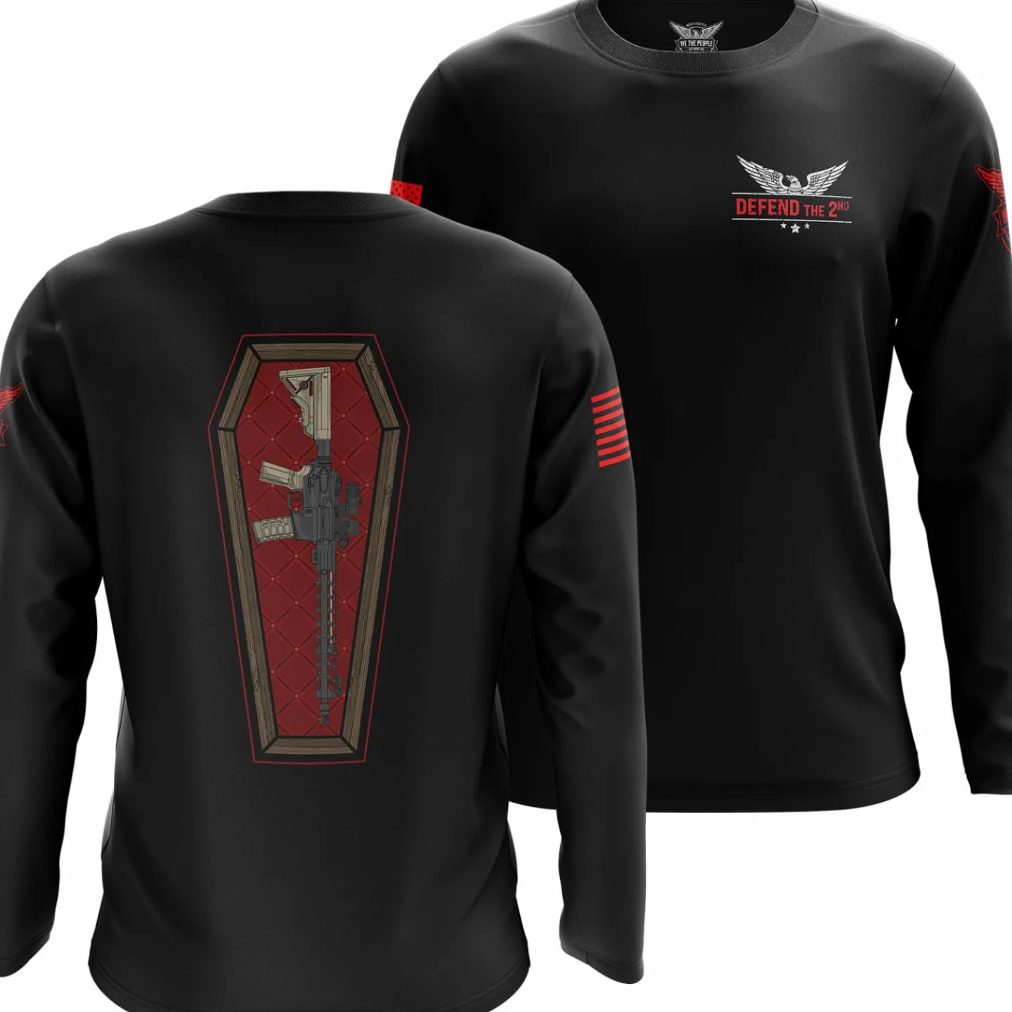 We The People Holsters Casket Carry Long Sleeve Shirt Black Discount