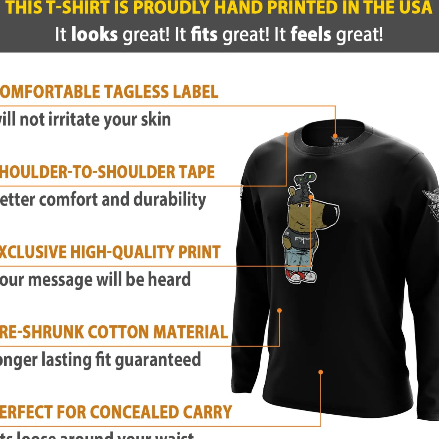 We The People Holsters Chill Guy Long Sleeve Shirt Black Sale