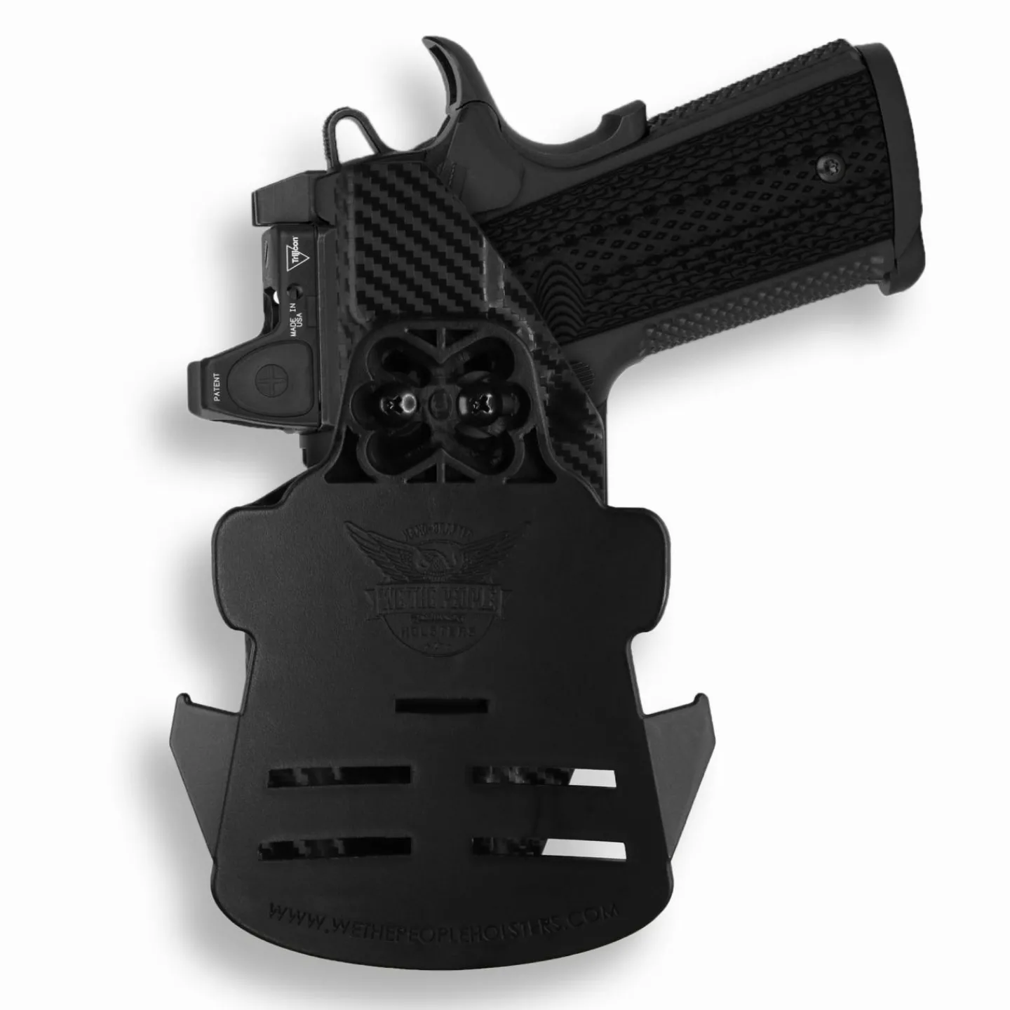 We The People Holsters Colt 1911 4" 45ACP with Rail Only Red Dot Optic Cut OWB Holster Best