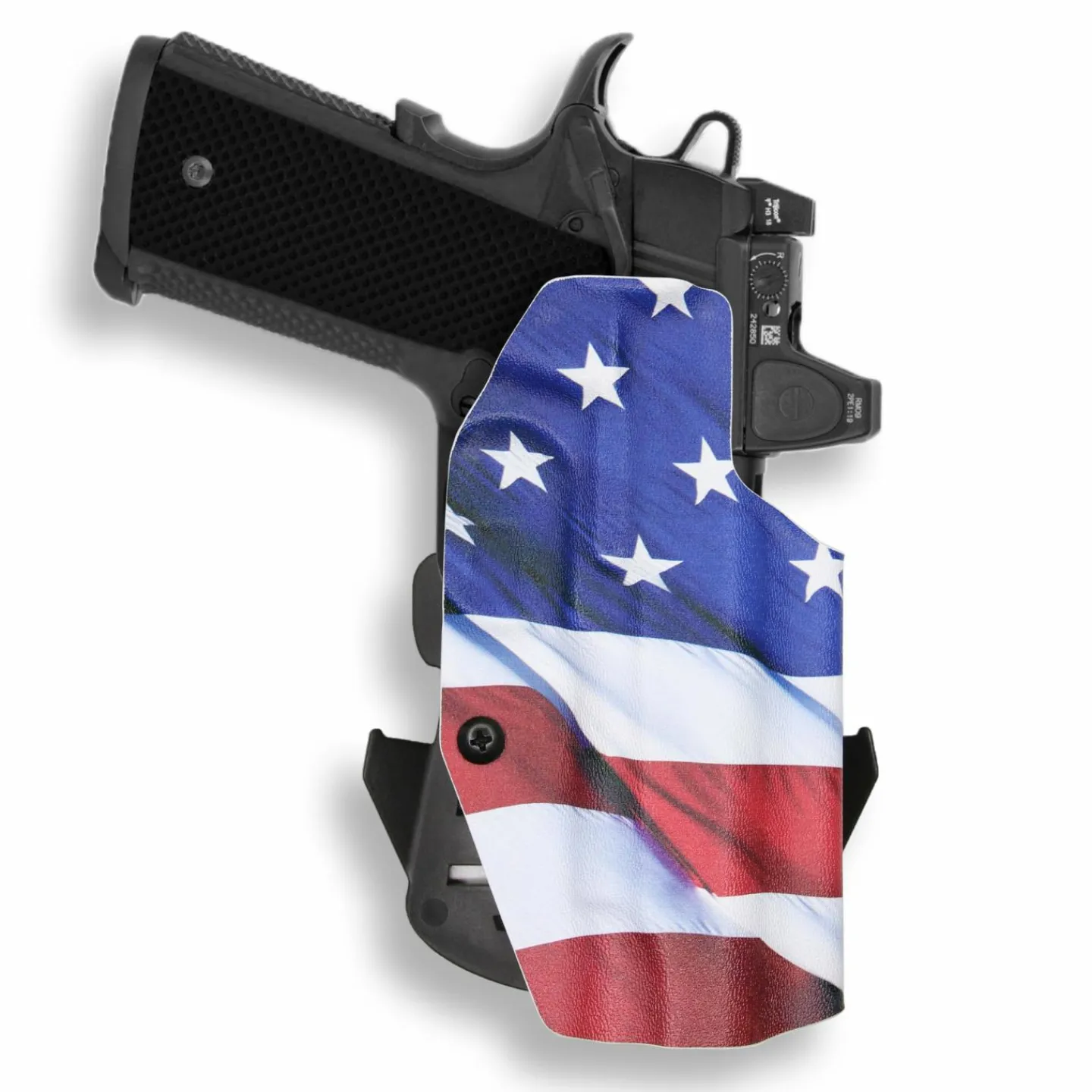 We The People Holsters Colt 1911 4" 45ACP with Rail Only Red Dot Optic Cut OWB Holster Best