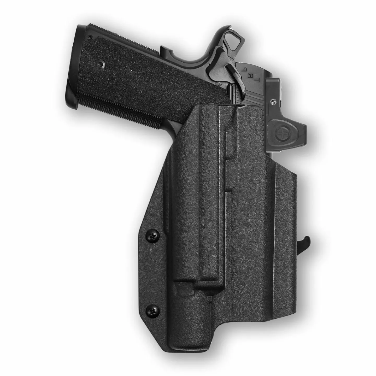 We The People Holsters Colt 1911 4" 45ACP with Surefire X300U-A Light Red Dot Optic Cut OWB Holster Sale