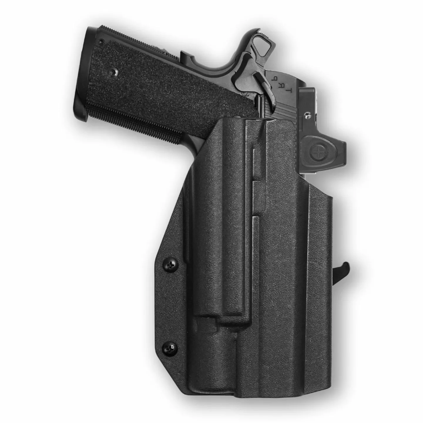 We The People Holsters Colt 1911 5" 45ACP with Surefire X300U-A Light Red Dot Optic Cut OWB Holster Best