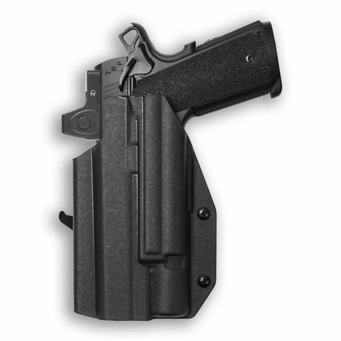 We The People Holsters Colt 1911 5" 45ACP with Surefire X300U-A Light Red Dot Optic Cut OWB Holster Best
