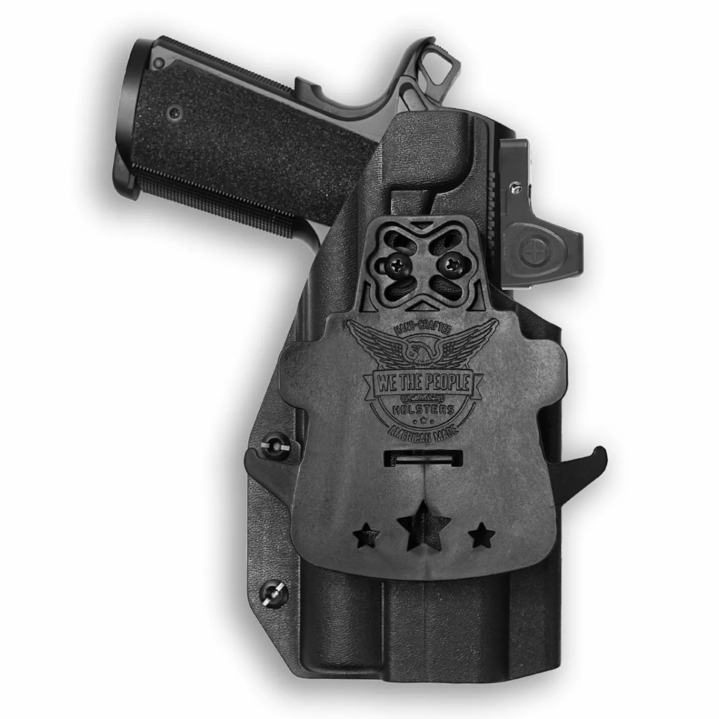 We The People Holsters Colt 1911 5" 45ACP with Surefire X300U-A Light Red Dot Optic Cut OWB Holster Best