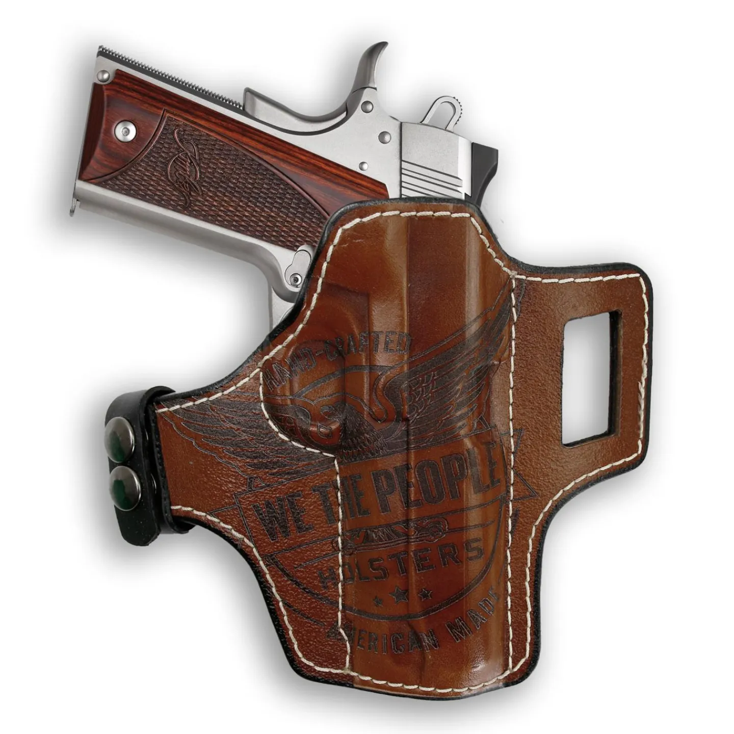 We The People Holsters Colt 1911 4" Commander With Rail Only Independence Leather OWB Holster Hot
