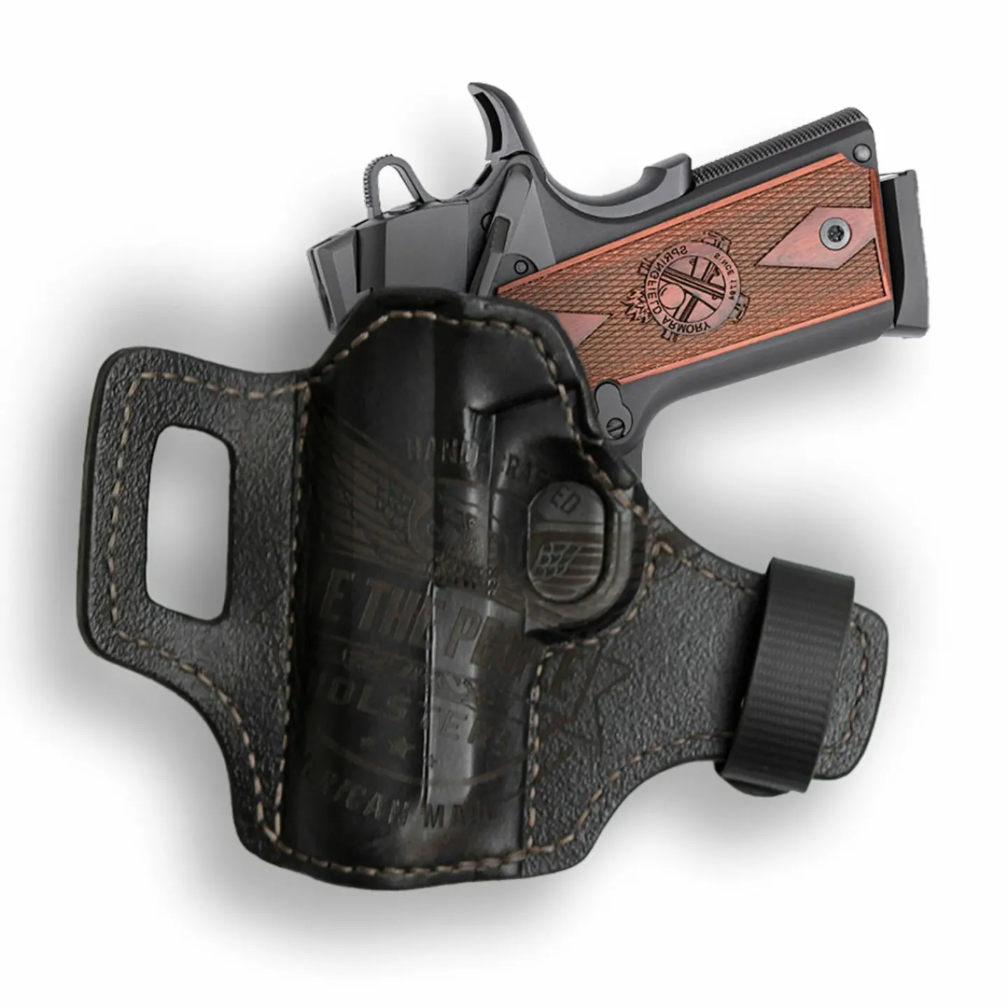 We The People Holsters Colt 1911 3.25" Defender 45ACP with Rail Only Independence Leather OWB Holster Online