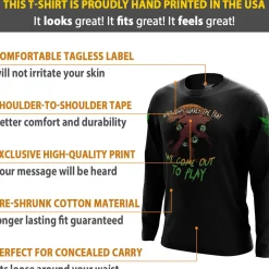 We The People Holsters Come Out To Play Long Sleeve Shirt Black Hot