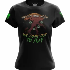 We The People Holsters Come Out To Play Women's Short Sleeve Shirt Black Clearance
