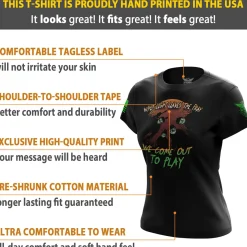 We The People Holsters Come Out To Play Women's Short Sleeve Shirt Black Clearance