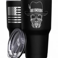 We The People Holsters Cowboy Skull Stainless Steel Tumbler