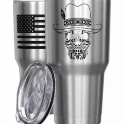 We The People Holsters Cowboy Skull Stainless Steel Tumbler
