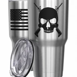 We The People Holsters Cross Rifle Jolly Roger Stainless Steel Tumbler Sale