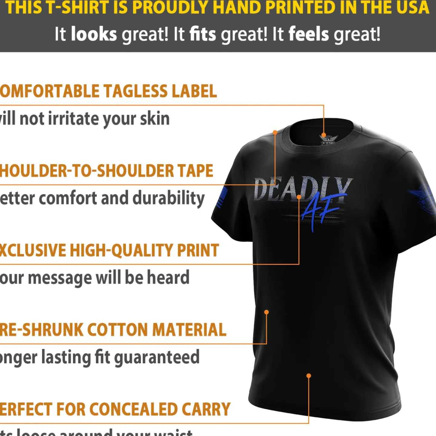 We The People Holsters Deadly AF Short Sleeve Shirt Black Online